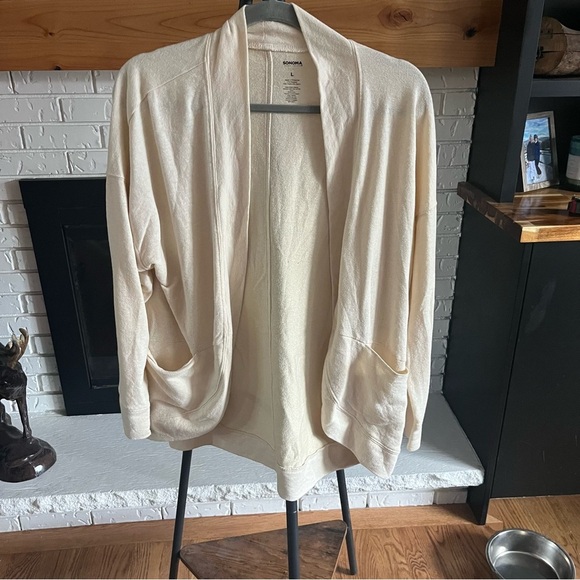 Sonoma Beige Open Front Cardigan - Picture 1 of 4